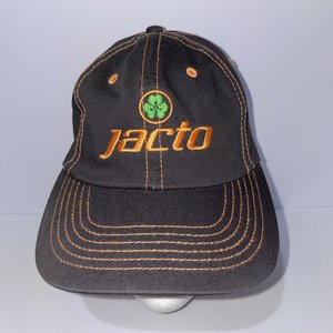 Vintage Jacto Baseball Cap Black and Orange Cotton