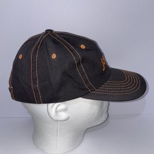 Vintage Jacto Baseball Cap Black and Orange Cotton