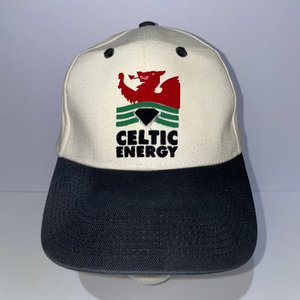 Vintage Celtic Energy Baseball Cap White 100% Cotton