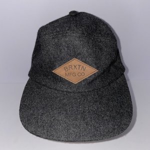 Brixton 5 Panel Cap Gray Wool Lined