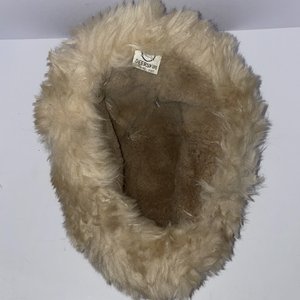 Deerskin Trading Post Vintage Fur Leather Cap Size M