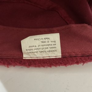 Tweety Bird Looney Toons Baseball Cap Vintage Red Cotton Corduroy