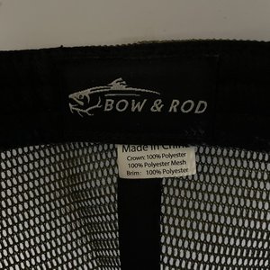 Bow & Rod Snapback Cap Camo Mesh Back