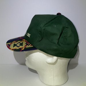 Vintage Smoky Hill Feeders Snapback Cap Aztec Green
