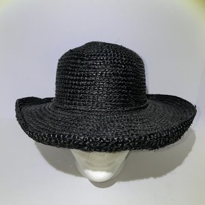 Women's Scala Collection Sun Hat Size M Vintage Black Wide Brim