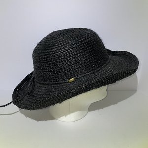 Women's Scala Collection Sun Hat Size M Vintage Black Wide Brim