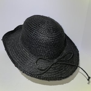 Women's Scala Collection Sun Hat Size M Vintage Black Wide Brim