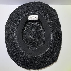 Women's Scala Collection Sun Hat Size M Vintage Black Wide Brim