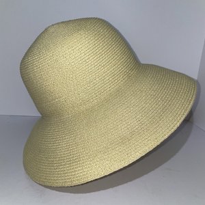 April Cornell Straw Sun Hat Vintage Wide Brim Floppy