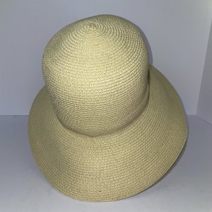 April Cornell Straw Sun Hat Vintage Wide Brim Floppy