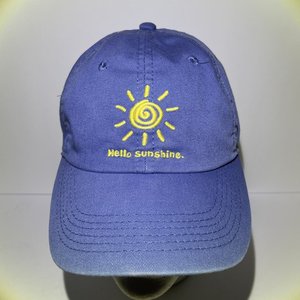 Life is Good Baseball Cap Blue 'Hello Sunshine' 100% Cotton