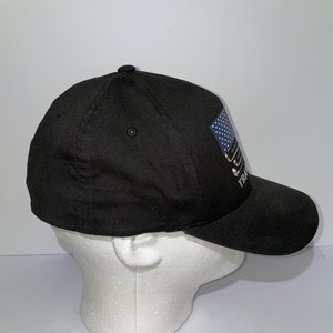 Travis Mathew Flex-Fit Baseball Cap Size XL Black American Flag Golf Clubs