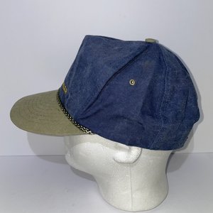 Vintage General Trailer Snapback Hat Blue Cotton Drawstring