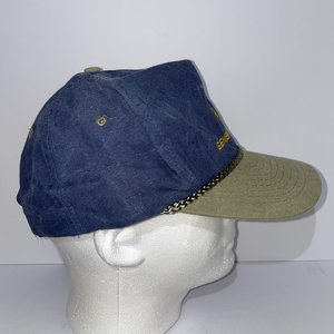 Vintage General Trailer Snapback Hat Blue Cotton Drawstring