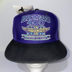 Logo Athletic Brickyard 400 1990 Vintage Purple Greenbill Snapback Cap Deadstock