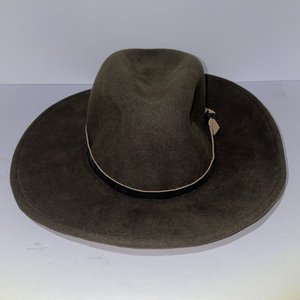 Golden Gate Hat Co. Cedar Creek Brown Wool Felt Fedora Size 7 1/8