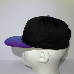 MTV Snapback Cap Iridescent Illuminati Checkered French Fries Primark Limited