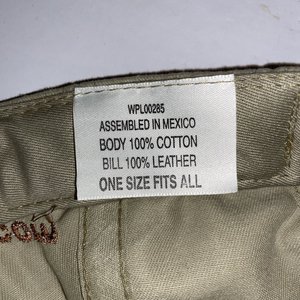 Fiber-Fab Gervais Baseball Cap Leather Cotton