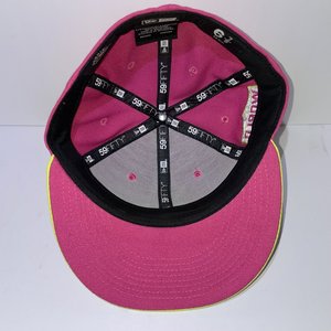 New Era Hat Club LA Dodgers Pink Baseball Cap Size 6 7/8 World Series 2020 Patch