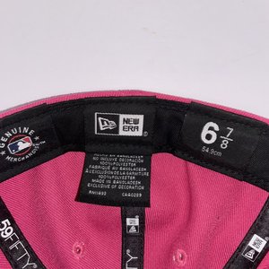 New Era Hat Club LA Dodgers Pink Baseball Cap Size 6 7/8 World Series 2020 Patch