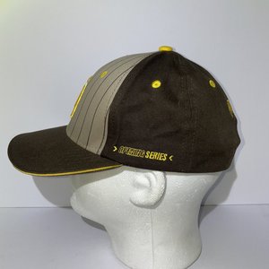 MelonWear San Diego Padres Snapback Cap Brown and Yellow Striped Opening Series