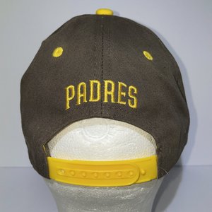 MelonWear San Diego Padres Snapback Cap Brown and Yellow Striped Opening Series
