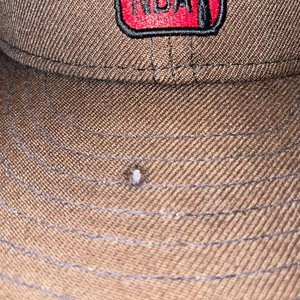 New Era 59Fifty Miami Heat Vintage Red & Brown Wool Baseball Cap 7 5/8 USA