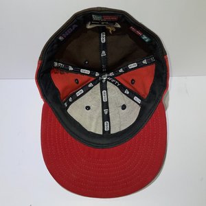 New Era 59Fifty Miami Heat Vintage Red & Brown Wool Baseball Cap 7 5/8 USA