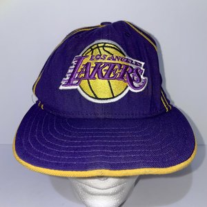 New Era 59Fifty LA Lakers Vintage Purple Wool Baseball Cap Size 7 5/8 USA