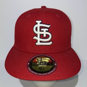 New Era 59Fifty St. Louis Cardinals Cap Size 6 7/8 Red Busch Stadium Final Patch