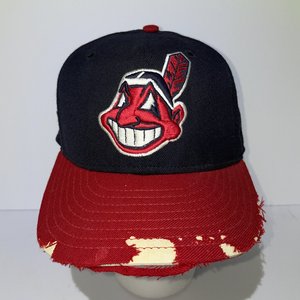 New Era 59Fifty Cleveland Indians Chief Wahoo Vintage Baseball Cap Size 6 7/8