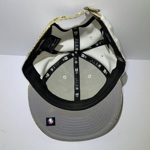 New Era 9Fifty Miami Heat White Gold Lizard Scale Snapback Cap
