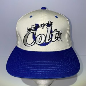 Drew Pearson Indianapolis Colts White Classic Spell-Out Vintage Snapback Cap