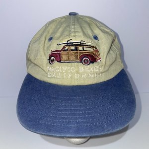 Pacific Beach California Surf Wagon Vintage Dad Hat