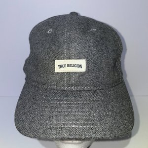 True Religion Jeans Gray Wool Baseball Cap