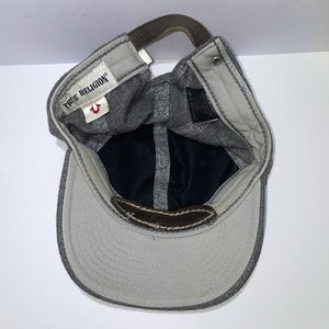 True Religion Jeans Gray Wool Baseball Cap