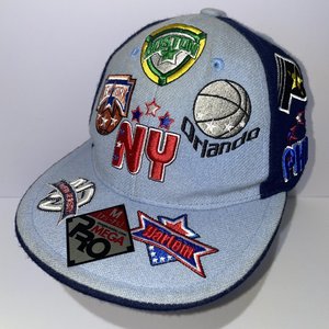 Mega USA Pro New York Baseball Cap Size M w Every Patch