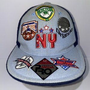 Mega USA Pro New York Baseball Cap Size M w Every Patch