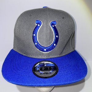 New Era 9Fifty Indianapolis Colts Blue Horseshoe Wool Snapback Cap