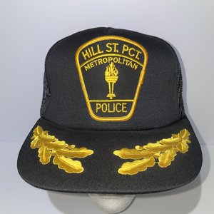 Portland Hill St. Precinct Vintage Black & Gold Leaf Trucker Hat