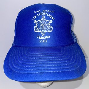 Division of Criminal Investigation Training Staff Trucker Hat Vintage Blue