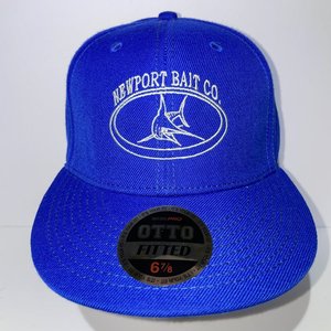 Otto Newport Oregon Bait Co. Blue Wool Baseball Cap Size 6 7/8