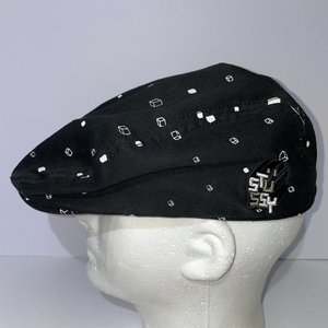 Stussy Flat Cap Size S/M Black Cube Print Cotton