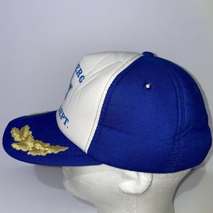 Vintage Newberg Oregon Police Dept. Baseball Cap Blue and Gold Leaf