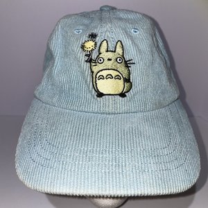 My Neighbor Totoro Corduroy Baseball Cap Teal and Yellow