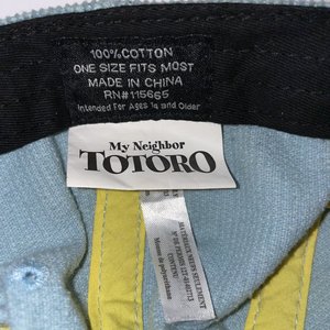 My Neighbor Totoro Corduroy Baseball Cap Teal and Yellow