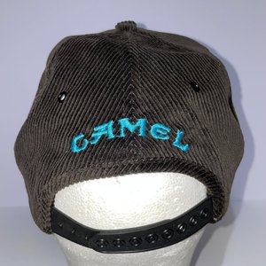 Vintage Corduroy Camel Styles Baseball Cap Black and Teal
