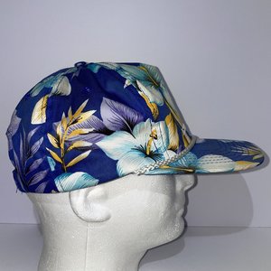 K Brand Trojan Explosives Snapback Cap Vintage Floral Hawaiian