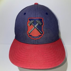 Patagonia Built to Endure Baseball Cap Blue and Red Hammer Patch
