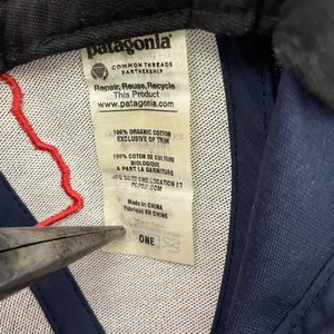 Patagonia Built to Endure Baseball Cap Blue and Red Hammer Patch